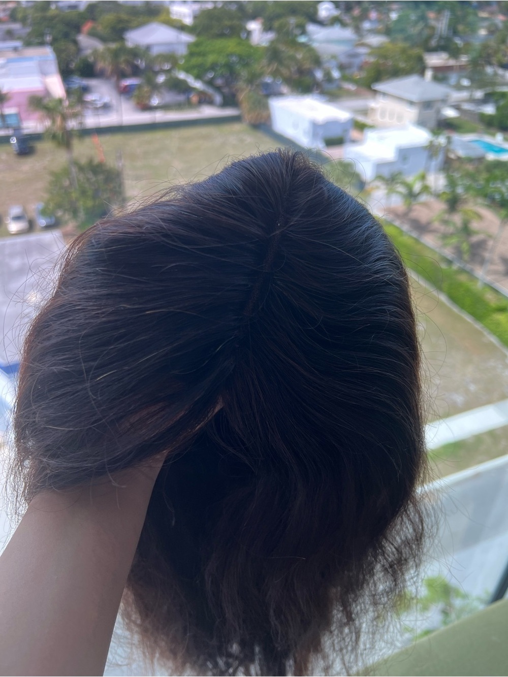 Human hair wig - Dark Brown - Picture 6 of 16